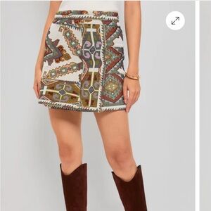 ISO Hunter Bell Powell Bohemian Patterned wrap Skirt size 2